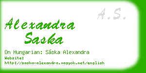 alexandra saska business card