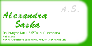 alexandra saska business card